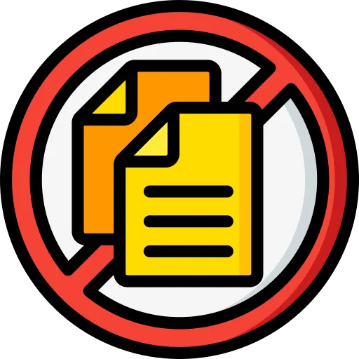 No contract icon